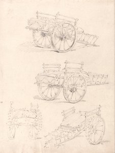 Four Studies of a Hay Cart by Thomas Girtin